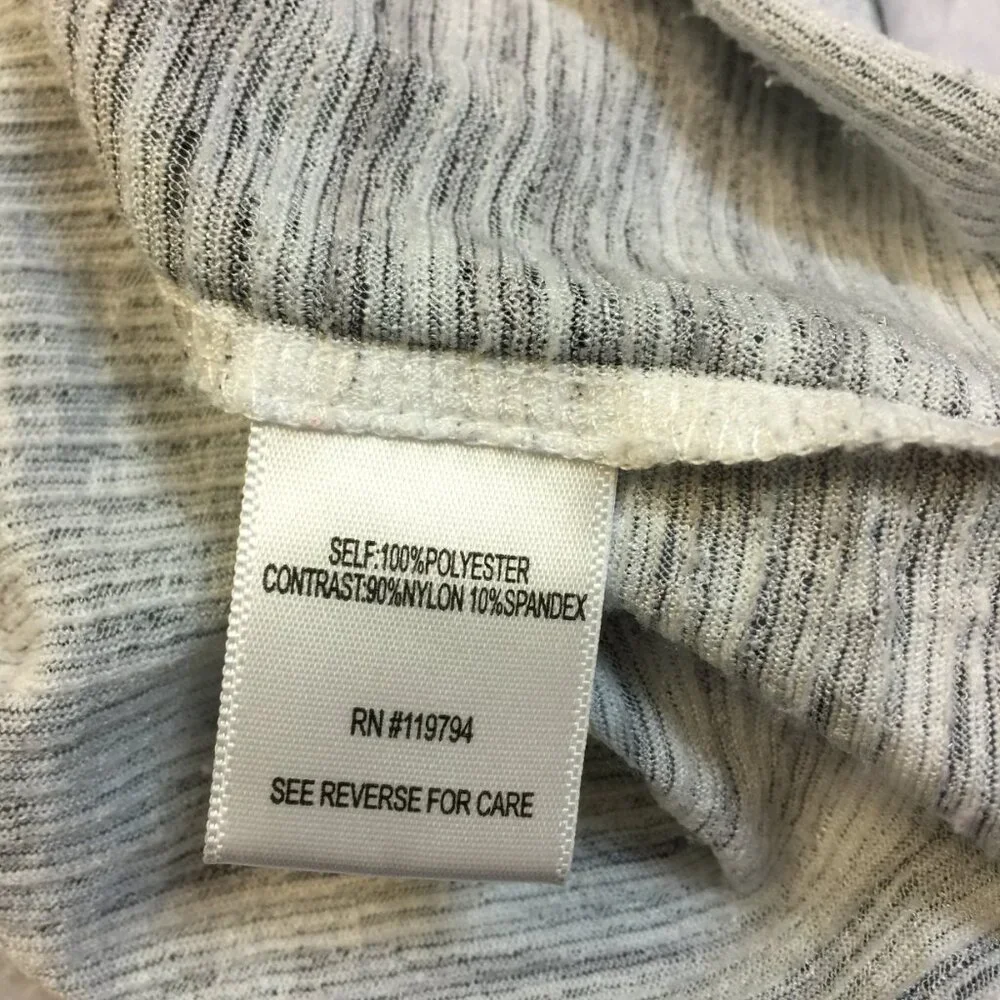 One World Blouse Top Size M Womans Black White Paisley Lace Trim Boho Cropped - Picture 11 of 15